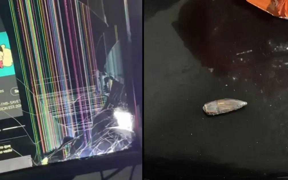 Bala de Fuzil Atinge Monitor de Jogador Durante Partida