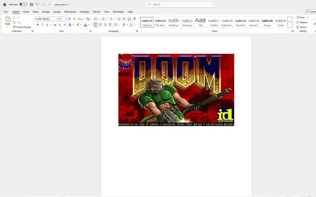 Doom Agora Roda em Documento do Word: Veja Como!
