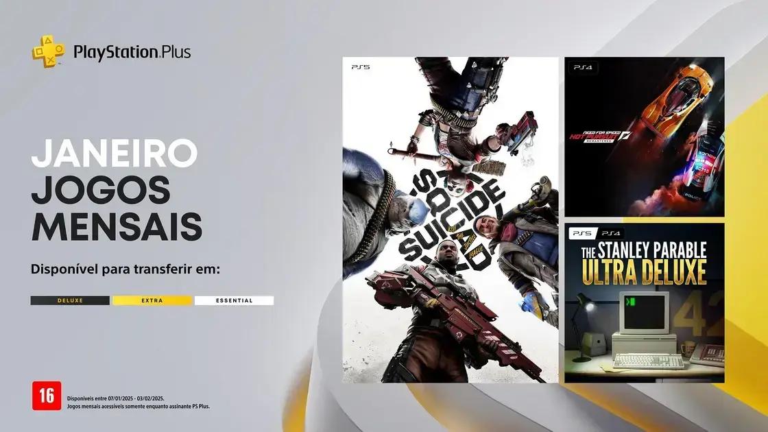 Sony Revela PS Plus Essential de Janeiro de 2025