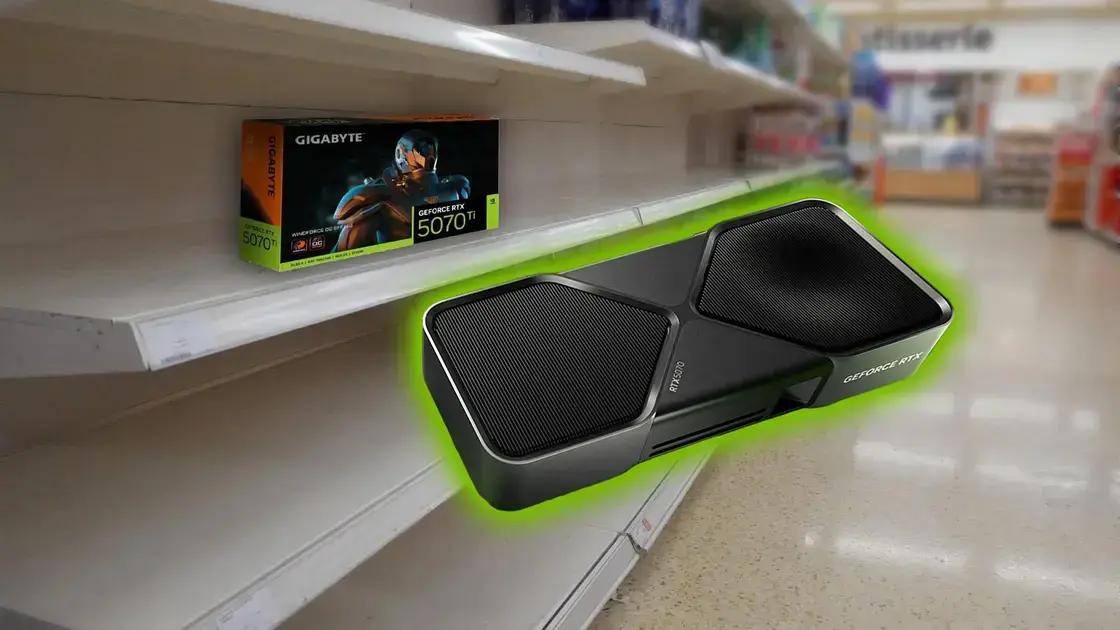 Nvidia GeForce RTX 5070 Ti: Estoque Ruim Igual ao RTX 5090