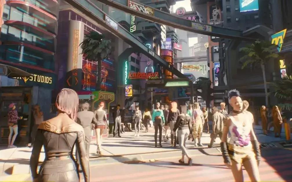 Sequência de Cyberpunk 2077: Multidões Realistas nos Games