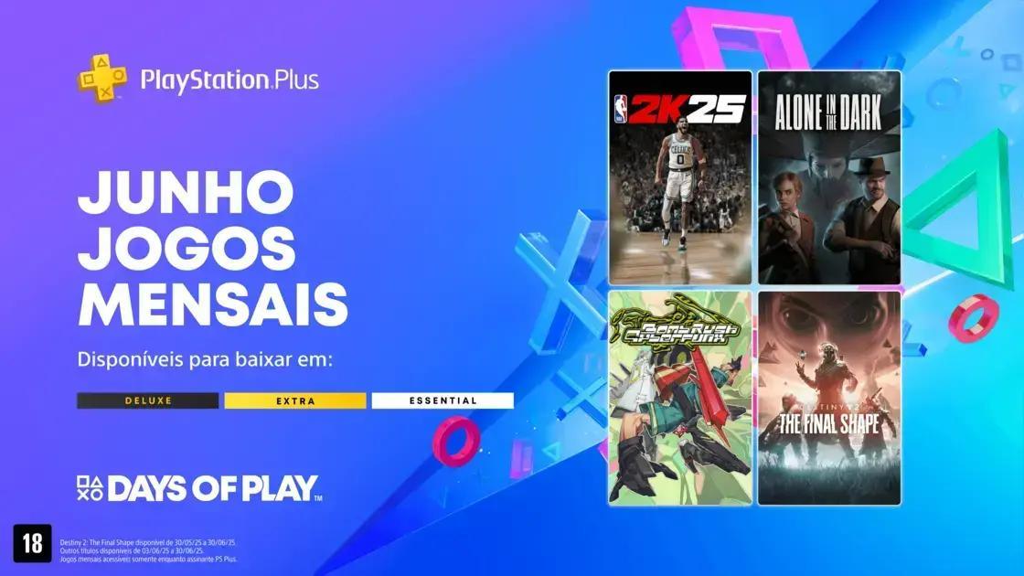 Jogos PlayStation Plus de Junho: NBA 2K25 e mais